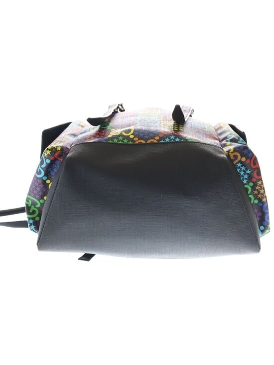 Gucci GG Psychedelic Backpack Supreme Canvas All Over Pattern Black Multicolor main image 7